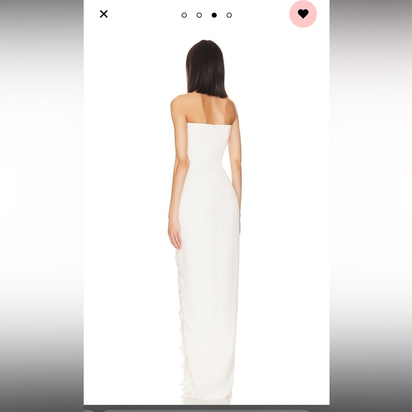 Sau Lee white bridal strapless dress (Florence Floral-Appliquéd Column Gown) - Picture 6 of 15